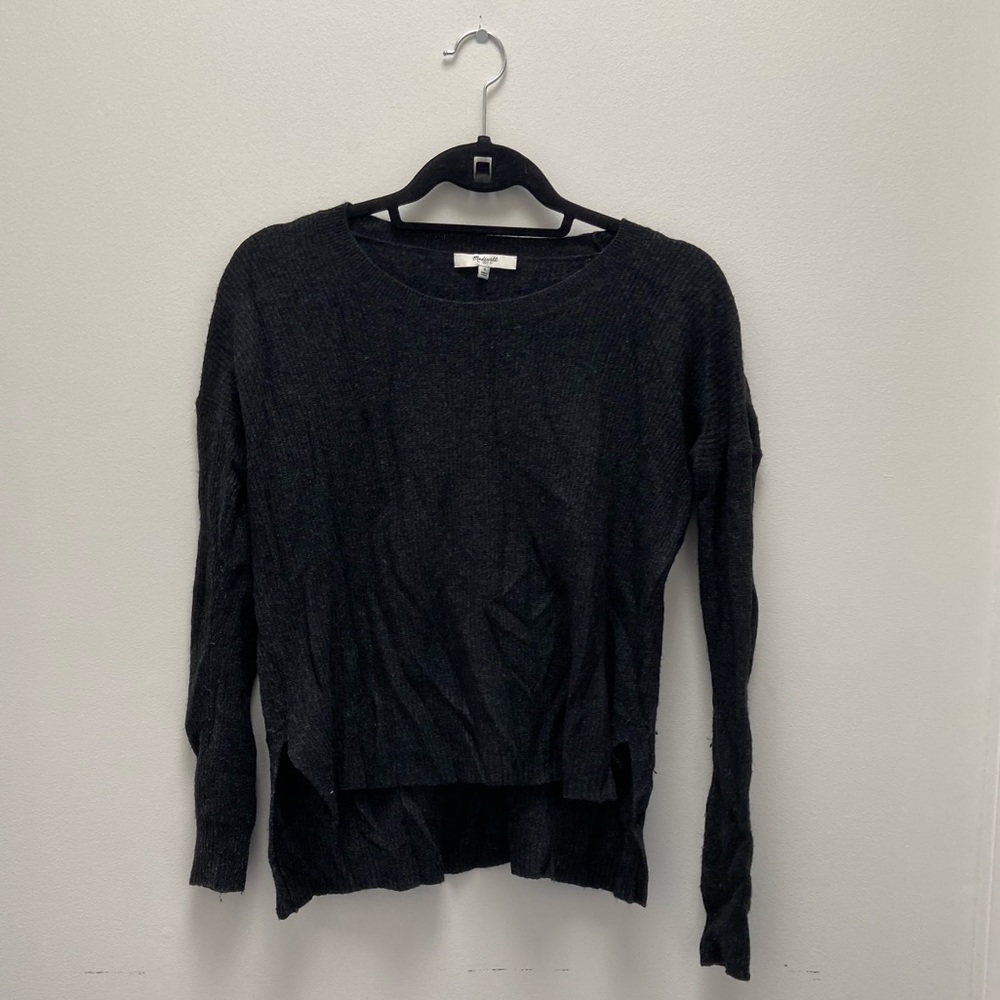 Madewell Cropped Dark Grey Sweater